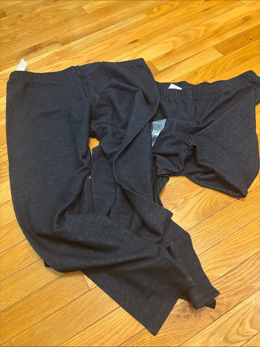 2 pair of Jean look Stretch Knit Leggings -